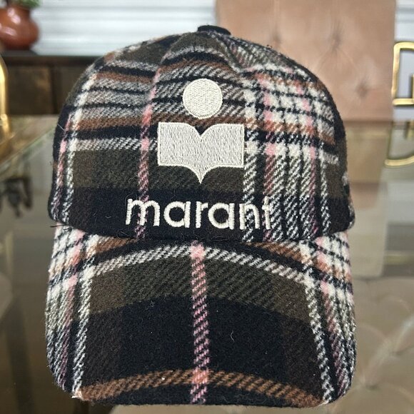 Isabel Marant Tyron checked baseball cap main image 11